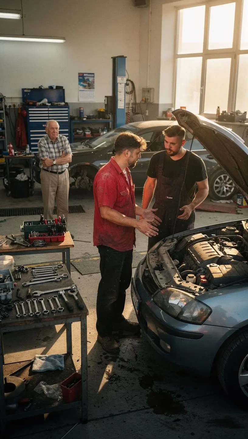 Detailný displej diagnostického zariadenia zobrazujúci chyby a poruchy motora auta v reálnom čase.